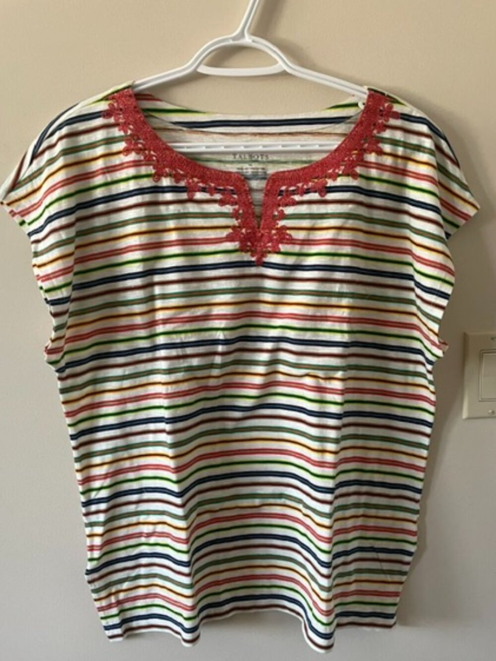 Talbots Women Multi Coloured VTG T-Shirt Sz XL